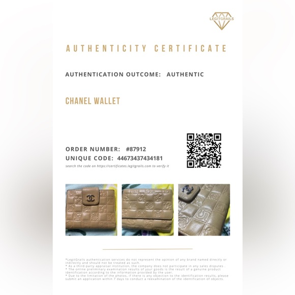 SOLD- CHANEL lambskin bifold wallet w/ COA - Picture 10 of 10